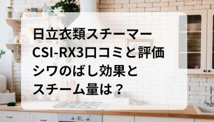 CSI-RX3口コミと評価 シワのばし効果とスチーム量は？